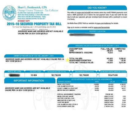 Did You Complete the “Homeowner’s Exemption” on Your Residential Property Tax Bill?