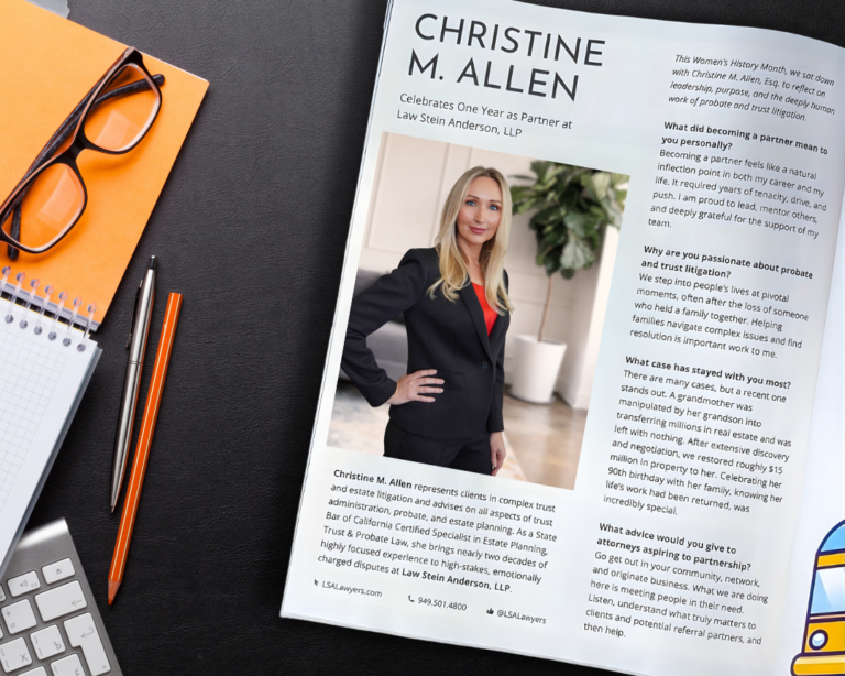Christina M. Allen, One Year as Partner