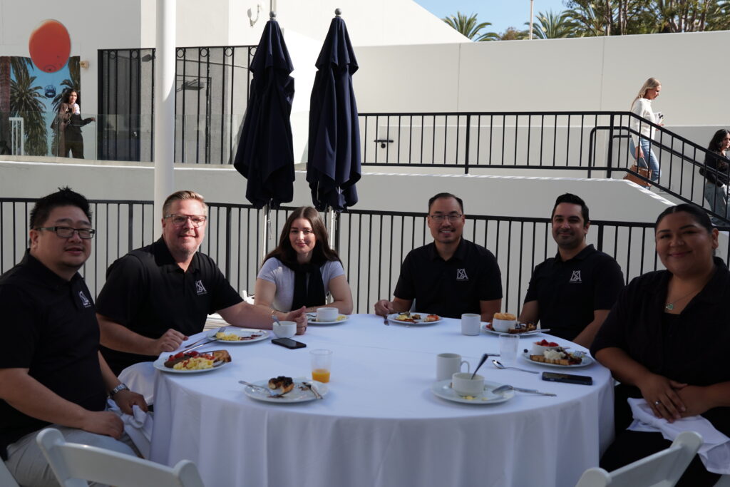LSA team at breakfast at the annual retreat